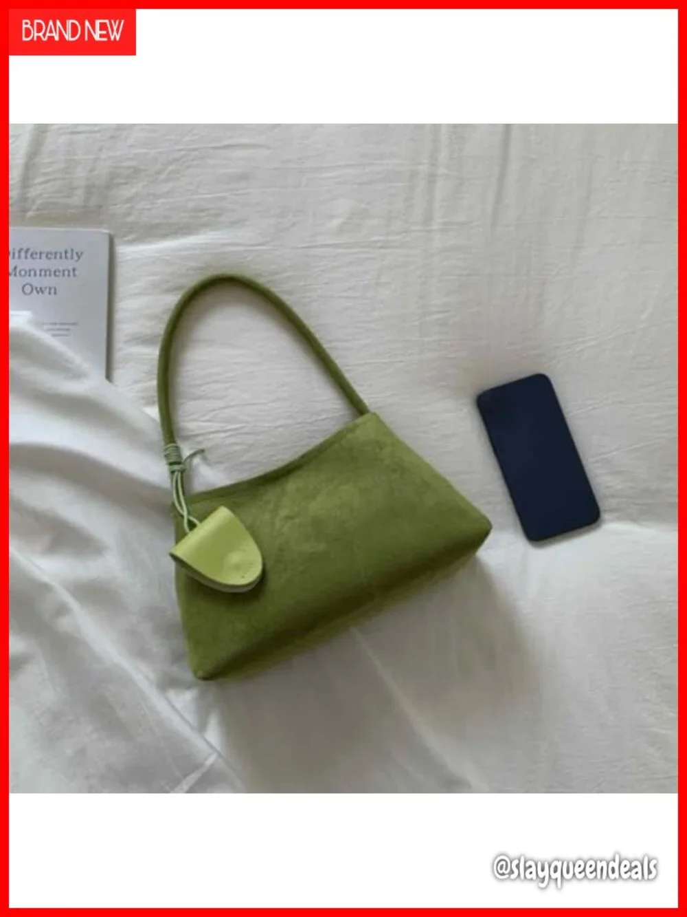 Suede Shoulder Bag for Women Tote Leather Handbags Hobo Purse with Zipper